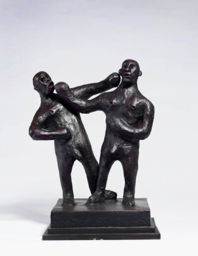 James Mortimer Sculpture Bronze Boxers men hitting each other