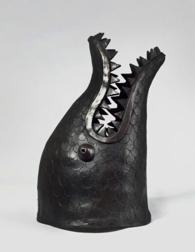 James Mortimer Sculpture Bronze fish head